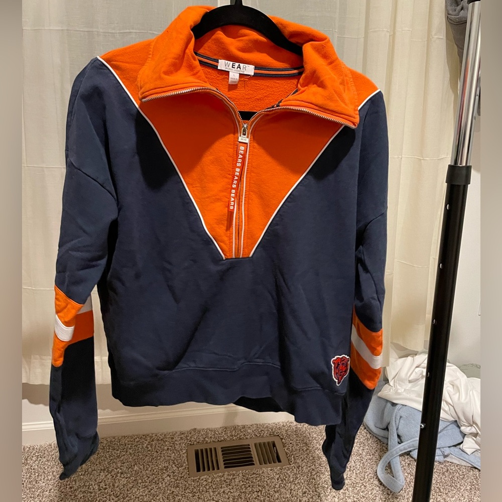 Wear by Erin women’s half zip Chicago Bears sweater